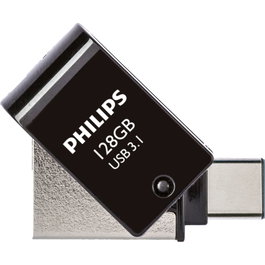 Philips Philips 2 in 1 OTG 128GB USB 3.1 + USB C Midnight Black