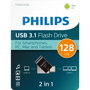 Philips Philips 2 in 1 OTG 128GB USB 3.1 + USB C Midnight Black