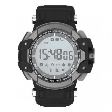 Billow XS15BK Reloj Deportivo Inteligente Negro, Pantalla 2.8cm (1.11"), Resistente Agua IP68, Bluetooth 4.0, Podómetro, Notificaciones Llamadas, Compatible Android iOS, Pila CR2450