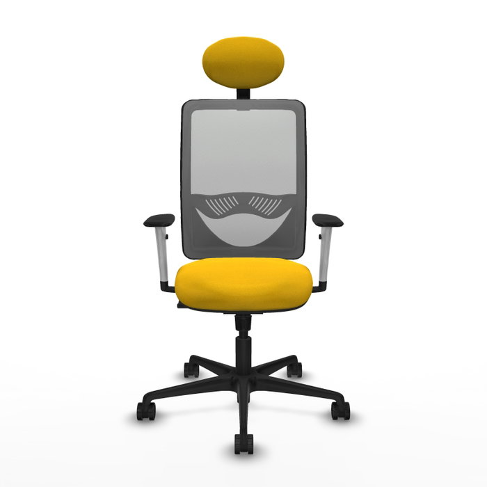 PIQUERAS Y CRESPO Silla de oficina Zulema con mecanismo Sincro, Amarillo y Gris PIQUERAS Y CRESPO Silla de oficina Zulema con mecanismo Sincro, Amarillo y Gris