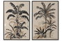 DKD Home Decor Cuadro Lienzo Palmeras Surtido de 2 Piezas