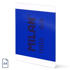 Libreta Milan Nata 624 Since 1918 A4 48H Cuadric.5X5 95G Azul (Set de 3)