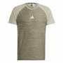 Camiseta de Manga Corta Hombre Adidas Gym+ 3 Bandas Marrón