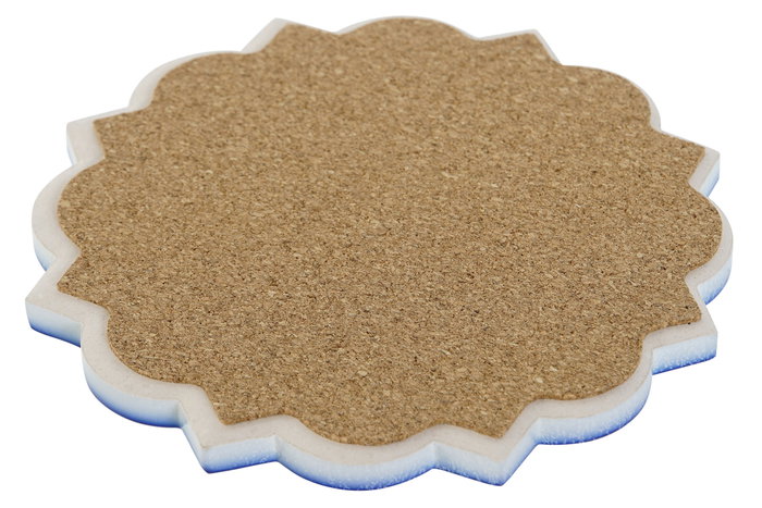 DKD Home Decor Posavasos de Dolomita Azulejos Multicolor
