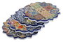 DKD Home Decor Posavasos de Dolomita Azulejos Multicolor