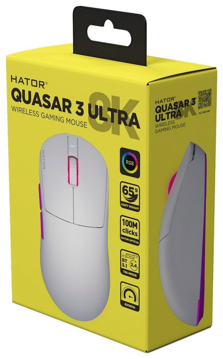Hator Quasar 3 ULTRA Ratón Gaming Blanco Hator Quasar 3 ULTRA Ratón Gaming Blanco