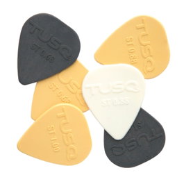 GRAPHTECH Tusq Standard Pick Mixed 6 Pack Púas con Armónicos Integrados Material Patentado Sonido Brillante Cálido Profundo