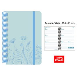 Senfort Agenda Anual 2027 Foam Spring Azul Pastel