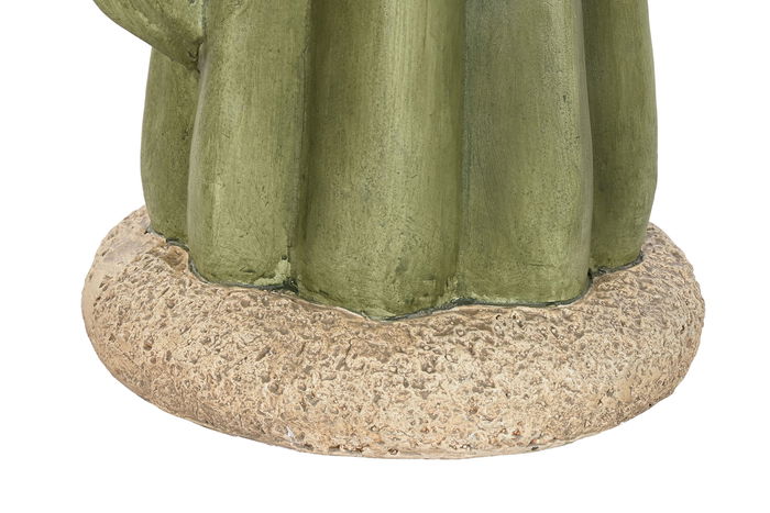 DKD Home Decor Mesita Auxiliar Shabby Rosa Verde Magnesia Fibra de Vidrio 32.5 x 42.5 x 32.5 cm