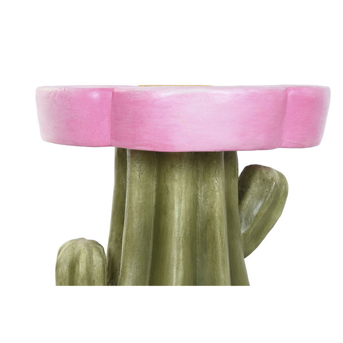 DKD Home Decor Mesita Auxiliar Shabby Rosa Verde Magnesia Fibra de Vidrio 32.5 x 42.5 x 32.5 cm DKD Home Decor Mesita Auxiliar Shabby Rosa Verde Magnesia Fibra de Vidrio 32.5 x 42.5 x 32.5 cm