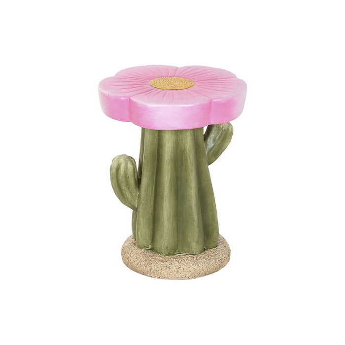 DKD Home Decor Mesita Auxiliar Shabby Rosa Verde Magnesia Fibra de Vidrio 32.5 x 42.5 x 32.5 cm DKD Home Decor Mesita Auxiliar Shabby Rosa Verde Magnesia Fibra de Vidrio 32.5 x 42.5 x 32.5 cm