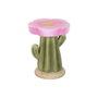 DKD Home Decor Mesita Auxiliar Shabby Rosa Verde Magnesia Fibra de Vidrio 32.5 x 42.5 x 32.5 cm
