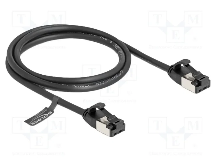 DeLOCK Cable Ethernet Cat.8.1 RJ-45 Macho a Macho 1 m Negro DeLOCK Cable Ethernet Cat.8.1 RJ-45 Macho a Macho 1 m Negro