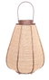 DKD Home Decor Portavelas Yute y Bambú Natural 36x36x63 cm