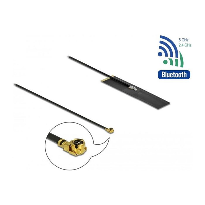 DeLOCK Antena WLAN Dualband ac/ax/a/b/g/n MHF® I Stecker 1,7 DeLOCK Antena WLAN Dualband ac/ax/a/b/g/n MHF® I Stecker 1,7