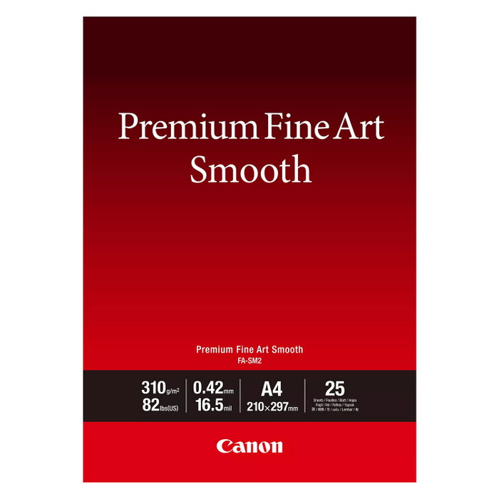 Canon FA-SM 2 Premium FineArt Smooth A4, 25 Hojas, 310 g/m²