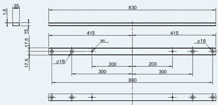 ITB OM04511 Kit de Extensión para Soporte de Monitor - Negro, Soporta hasta 60", Peso Máx. 50 kg, VESA 600x400/800x400
