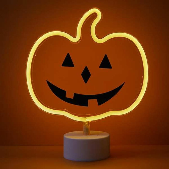 Juinsa Calabaza con soporte y luz neón 26,5x22,8 cm