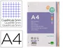 Liderpapel Recambio A4 200+50 Hojas 90gr Cuadro 5mm 4 Taladros Bandas de 5 Colores