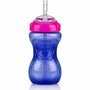 Nuby Vasos a prueba de fugas con pajitas flexibles (paquete de 3) - Niñas