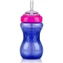 Nuby Vasos a prueba de fugas con pajitas flexibles (paquete de 3) Niñas NUB0048526953288