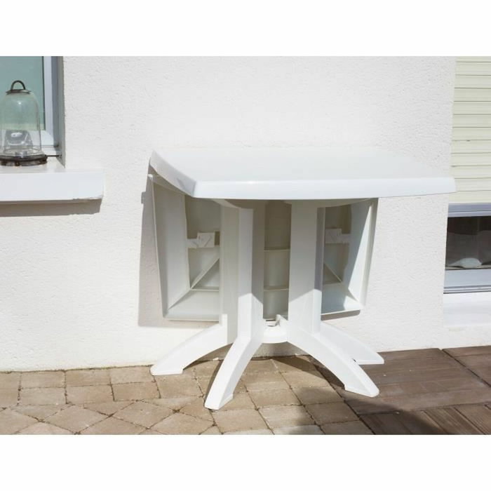 Grill Me Mesa Vega 118x77 Blanco de Resina Plegable