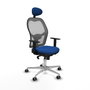 PIQUERAS Y CRESPO Silla de oficina Jorquera con mecanismo Sincro, Azul y Gris