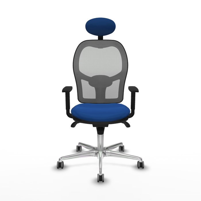 PIQUERAS Y CRESPO Silla de oficina Jorquera con mecanismo Sincro, Azul y Gris