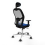 PIQUERAS Y CRESPO Silla de oficina Jorquera con mecanismo Sincro, Azul y Gris