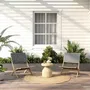 Beau Rivage GAVERONBS02153 Conjunto de 2 Sillones Bajos de Jardín VERONE Gris Claro