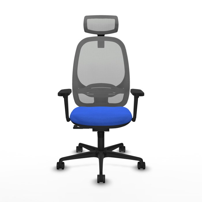 PIQUERAS Y CRESPO Silla de oficina Cilanco con mecanismo Sincro, Azul y Gris