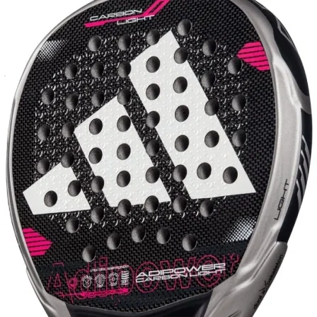 Adidas Pala de Pádel Adipower Carbon Light 3.4 Redonda Control - Modelo 2025, Goma Soft Performance, Fibra Carbono 3K, Dual Exoskeleton, Spin Blade Mold