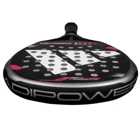 Adidas Pala de Pádel Adipower Carbon Light 3.4 Redonda Control - Modelo 2025, Goma Soft Performance, Fibra Carbono 3K, Dual Exoskeleton, Spin Blade Mold