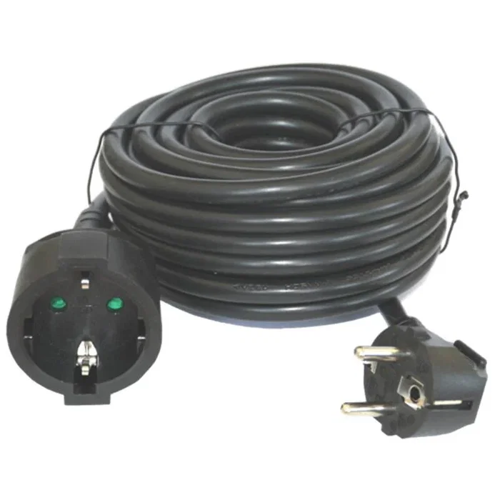 Silver Electrics Cable prolongador de corriente 3m - 3x1.5mm² - 250V/16A - 3500W - Negro - H05VV-F - Certificación CE/GS/VDE Silver Electrics Cable prolongador de corriente 3m - 3x1.5mm² - 250V/16A - 3500W - Negro - H05VV-F - Certificación CE/GS/VDE