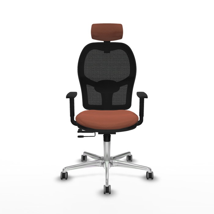PIQUERAS Y CRESPO Silla de oficina Jorquera con mecanismo Sincro/Traslack Marrón y Negro PIQUERAS Y CRESPO Silla de oficina Jorquera con mecanismo Sincro/Traslack Marrón y Negro
