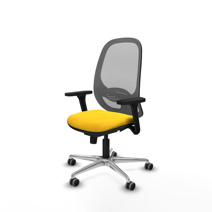 PIQUERAS Y CRESPO Silla de oficina Cilanco con mecanismo Sincro, Amarillo y Gris PIQUERAS Y CRESPO Silla de oficina Cilanco con mecanismo Sincro, Amarillo y Gris