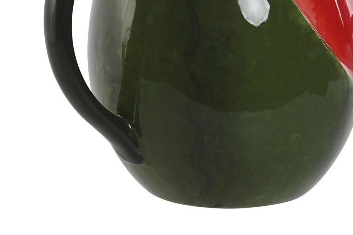 DKD Home Decor Jarra Fruits 24 Gres Verde Rojo Sandia 15.5 x 19 x 20 cm