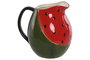 DKD Home Decor Jarra Fruits 24 Gres Verde Rojo Sandia 15.5 x 19 x 20 cm