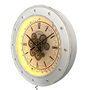 DKD Home Decor Reloj de Pared Movimiento Led Metal Blanco 9 x 60 x 60 cm