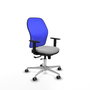 PIQUERAS Y CRESPO Silla de oficina Jorquera Gris claro/Azul con mecanismo Sincro/Traslack