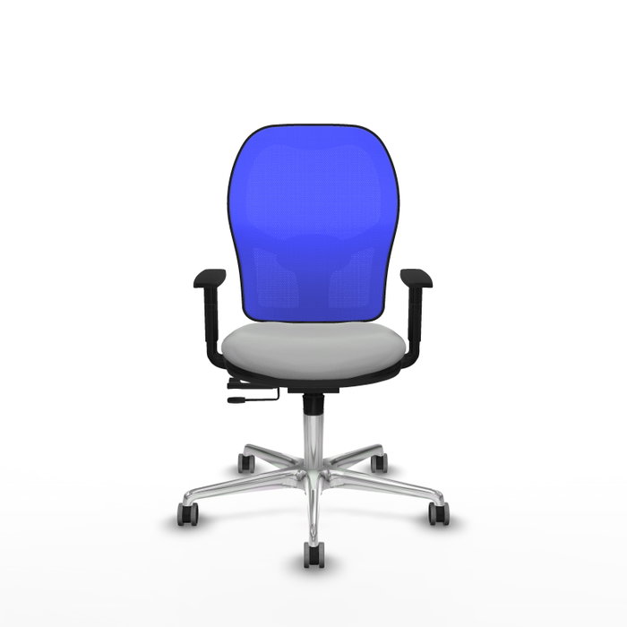PIQUERAS Y CRESPO Silla de oficina Jorquera Gris claro/Azul con mecanismo Sincro/Traslack PIQUERAS Y CRESPO Silla de oficina Jorquera Gris claro/Azul con mecanismo Sincro/Traslack