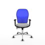 PIQUERAS Y CRESPO Silla de oficina Jorquera Gris claro/Azul con mecanismo Sincro/Traslack