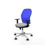 PIQUERAS Y CRESPO Silla de oficina Jorquera Gris claro/Azul con mecanismo Sincro/Traslack