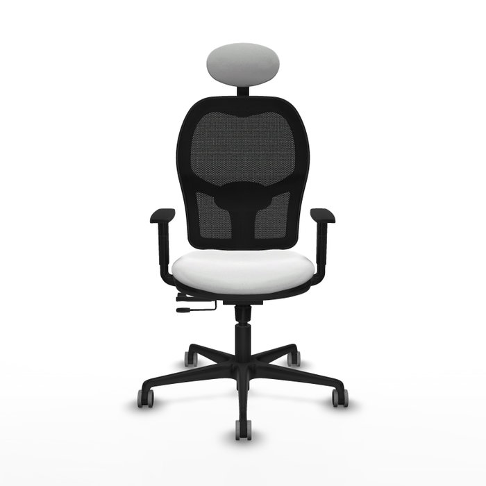 PIQUERAS Y CRESPO Silla de oficina Jorquera con mecanismo Sincro/Traslack, Blanco y Negro PIQUERAS Y CRESPO Silla de oficina Jorquera con mecanismo Sincro/Traslack, Blanco y Negro