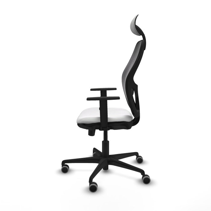 PIQUERAS Y CRESPO Silla de oficina Jorquera con mecanismo Sincro/Traslack, Blanco y Negro PIQUERAS Y CRESPO Silla de oficina Jorquera con mecanismo Sincro/Traslack, Blanco y Negro
