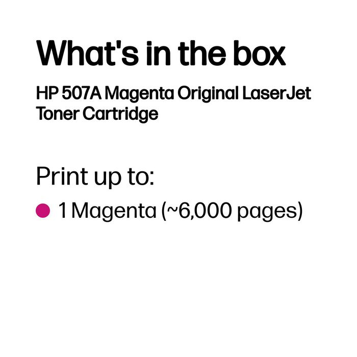 HP Cartucho de tóner 507A Magenta (CE403A) HP Cartucho de tóner 507A Magenta (CE403A)
