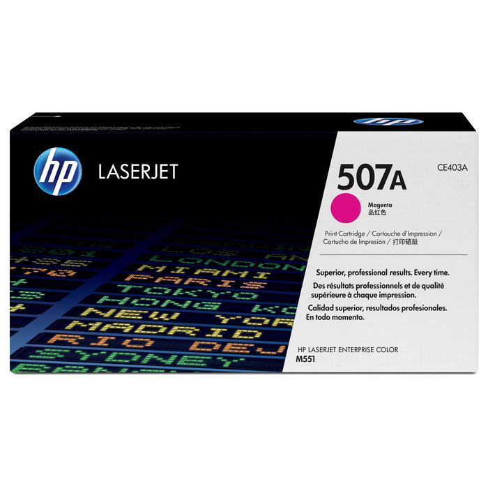 HP Cartucho de tóner 507A Magenta (CE403A) HP Cartucho de tóner 507A Magenta (CE403A)
