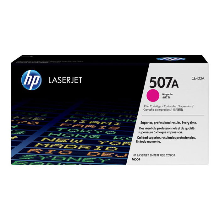 HP Cartucho de tóner 507A Magenta (CE403A) Original HP Cartucho de tóner 507A Magenta (CE403A) Original
