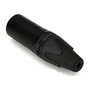 Equip Conector XLR Macho 3-Polig Derecho 147930, Negro, Contactos Oro, CE, RoHS, Metal y Plástico, Para Cable