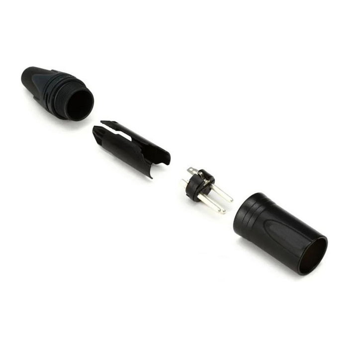 Equip Conector XLR Macho 3-Polig Derecho 147930, Negro, Contactos Oro, CE, RoHS, Metal y Plástico, Para Cable